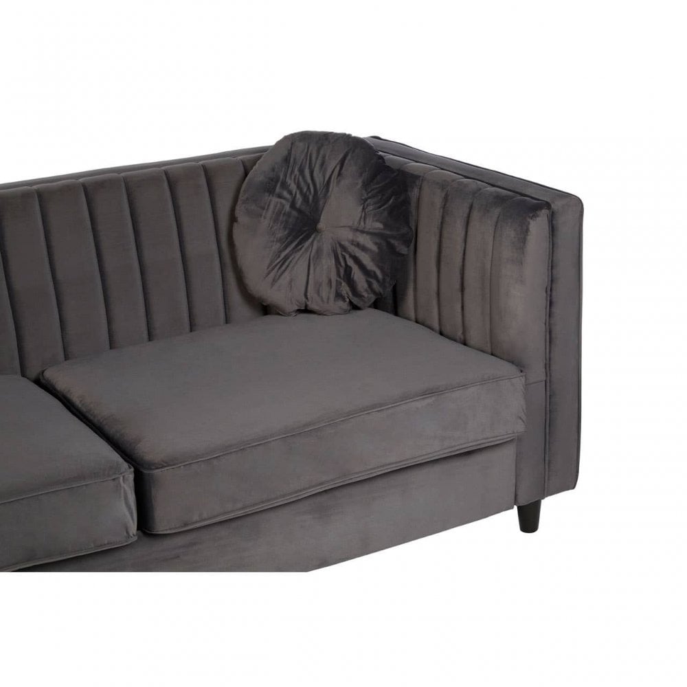 Farrah Three Seat Velvet Sofa