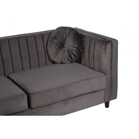 Farrah Three Seat Velvet Sofa