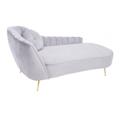 Selina Left Arm Velvet Chaise
