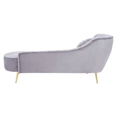 Selina Left Arm Velvet Chaise
