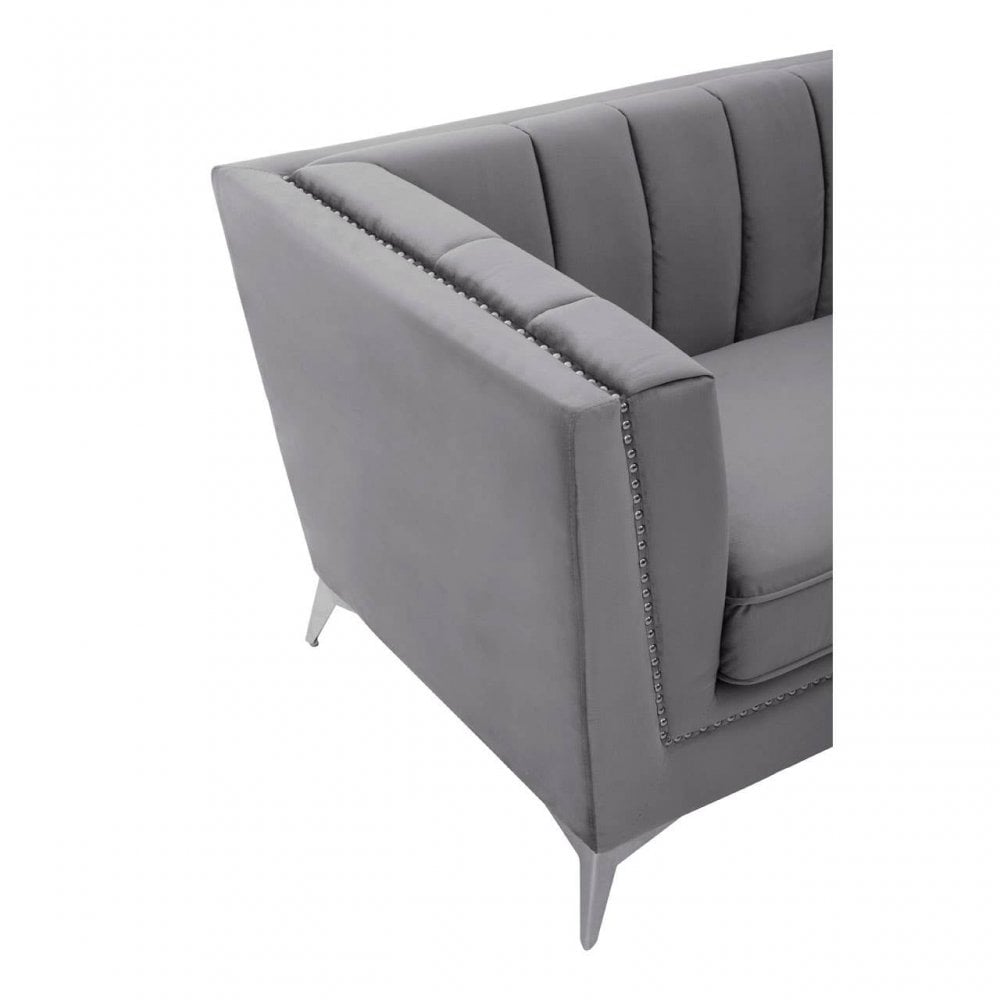 Mason Three Seat Velvet Sofa