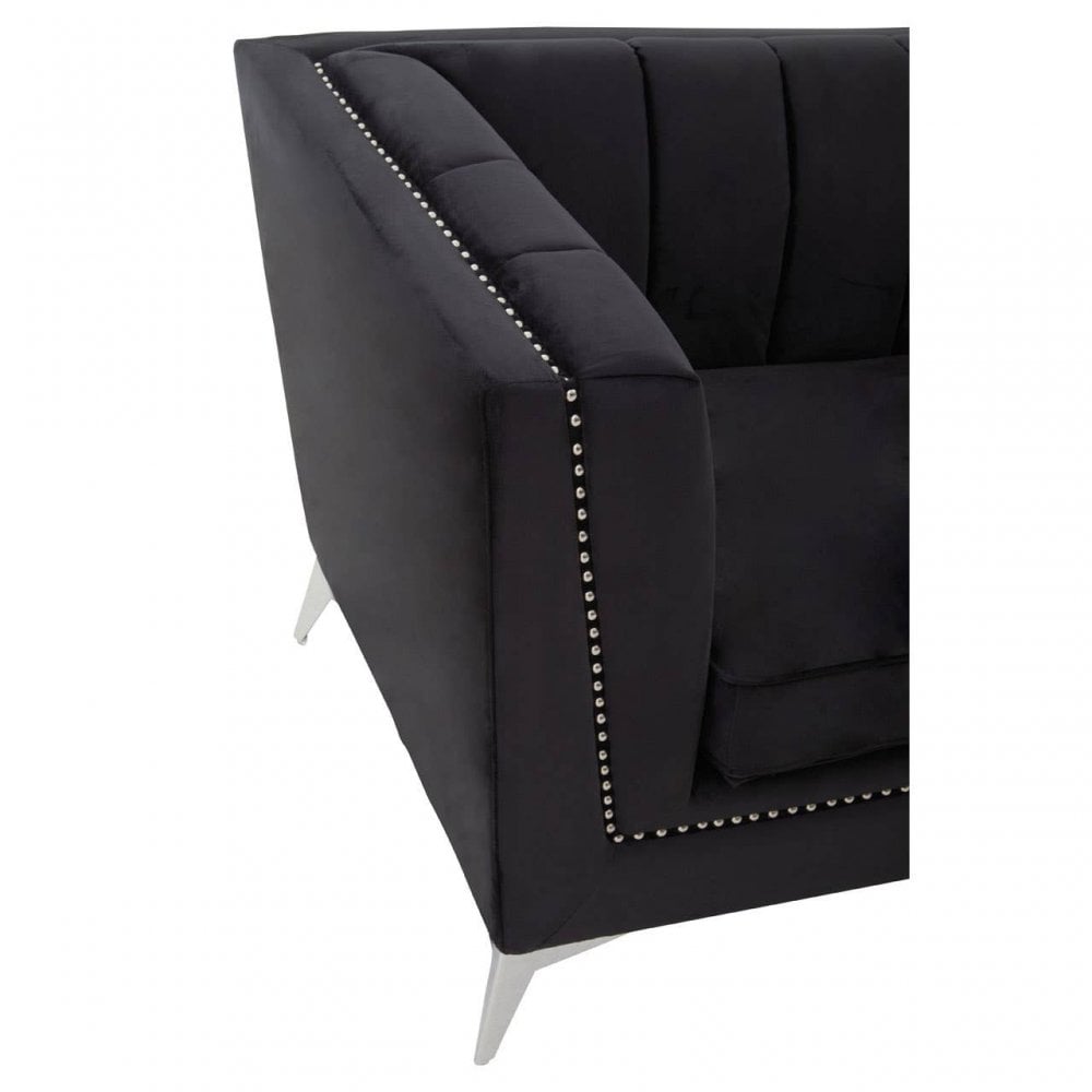 Mason Three Seat Velvet Sofa