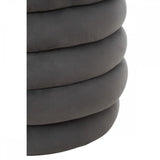 Elara Velvet Round Footstool