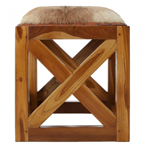 Alden Leather Stool
