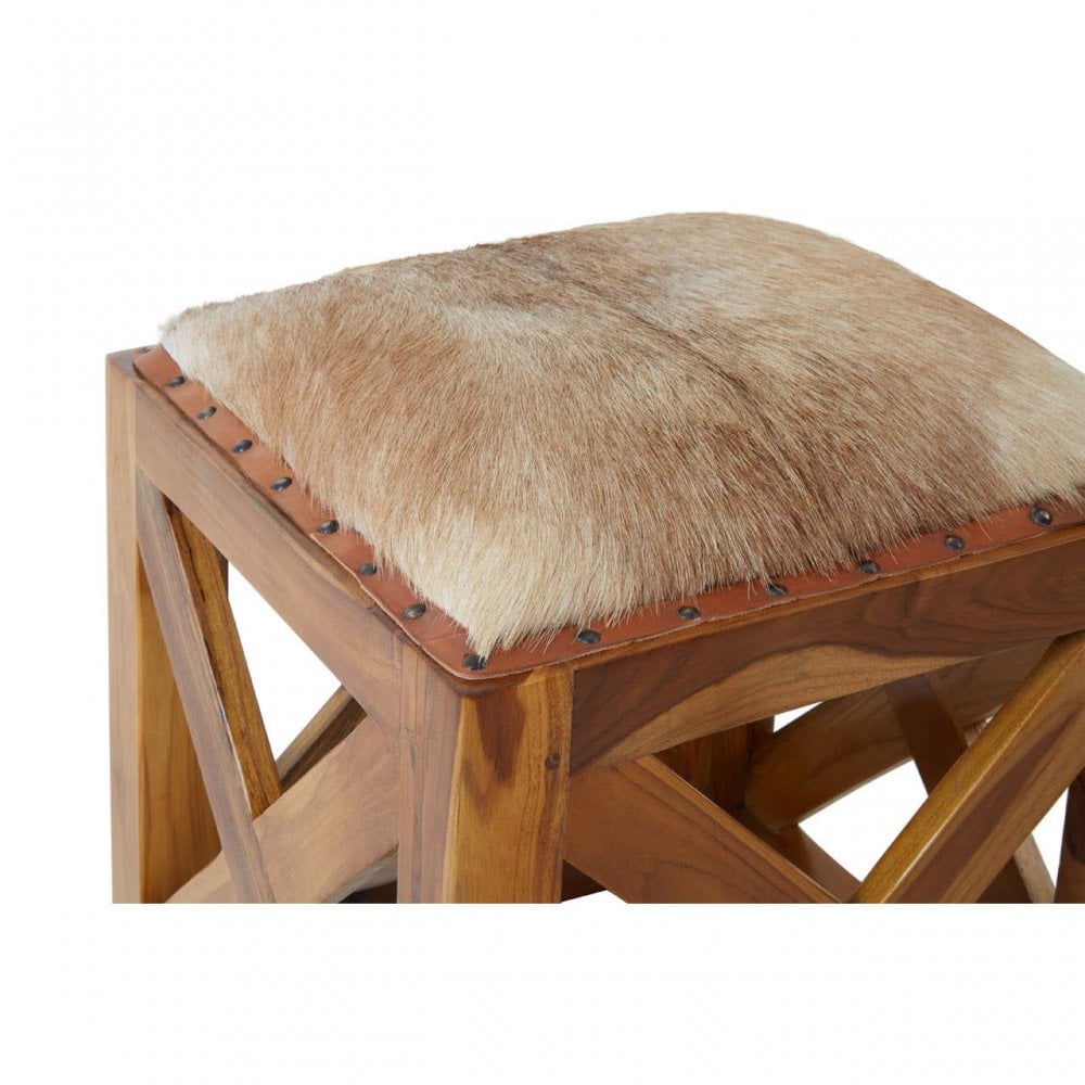Alden Leather Stool