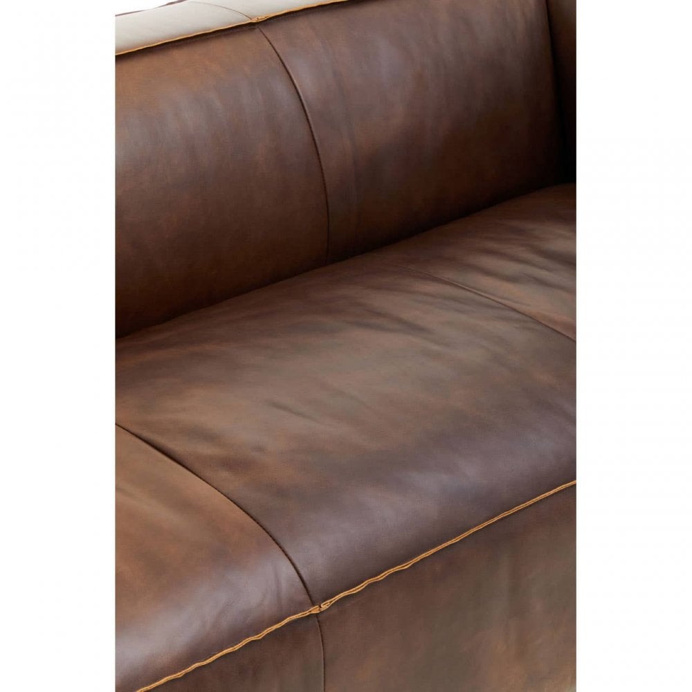 Hudson Three Seater Leather Sofa