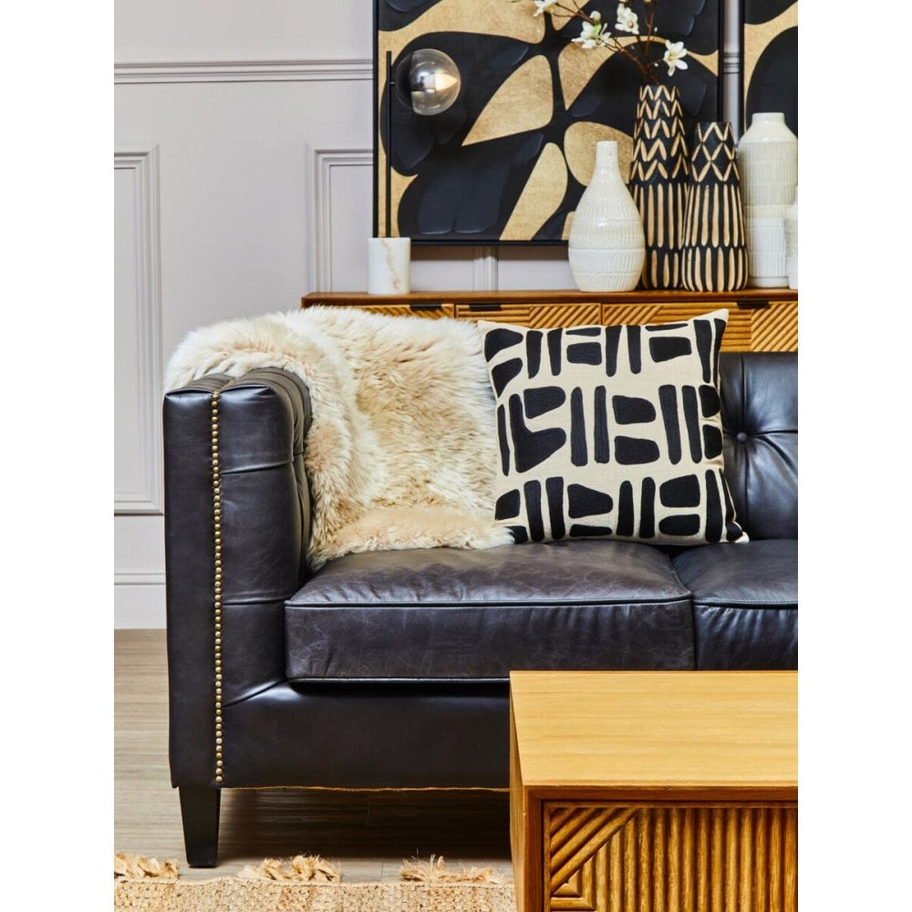 Hudson Three Seater Leather Sofa