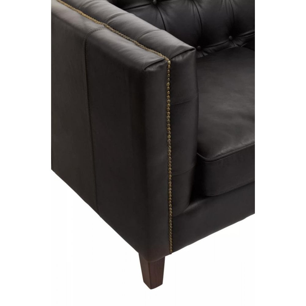 Hudson Three Seater Leather Sofa