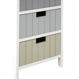 Kensington White 5 Drawers Tri Colour Chest