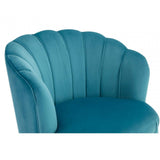 Celeste Velvet Chair With Gold Wood Legs