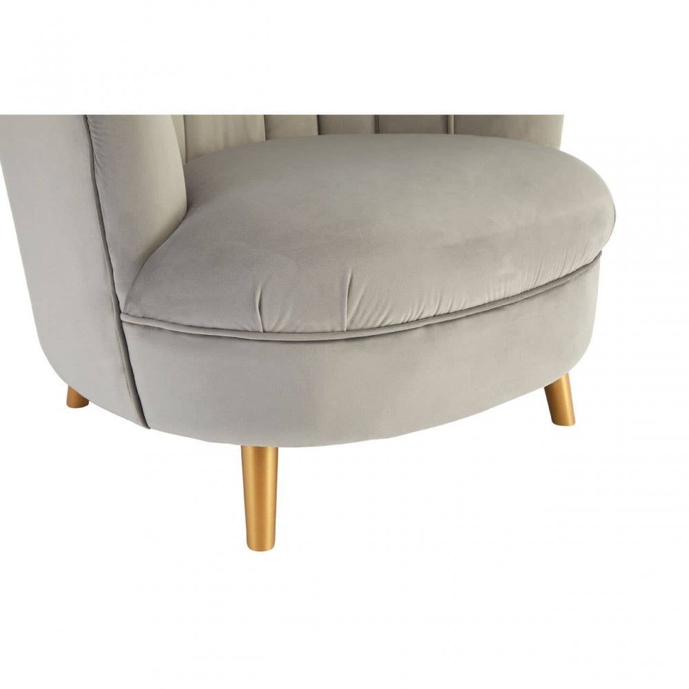Celeste Velvet Chair With Gold Wood Legs