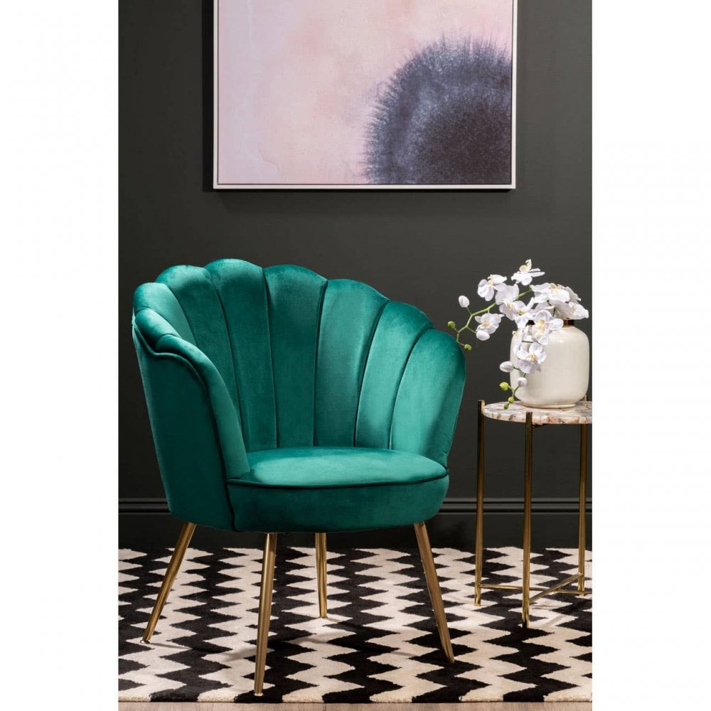 Marlow Velvet Scalloped Chair
