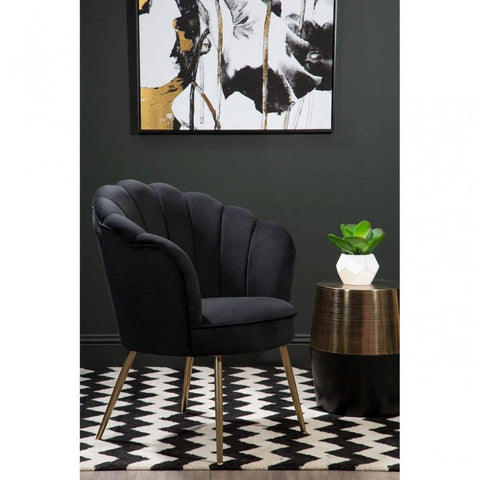 Marlow Velvet Scalloped Chair