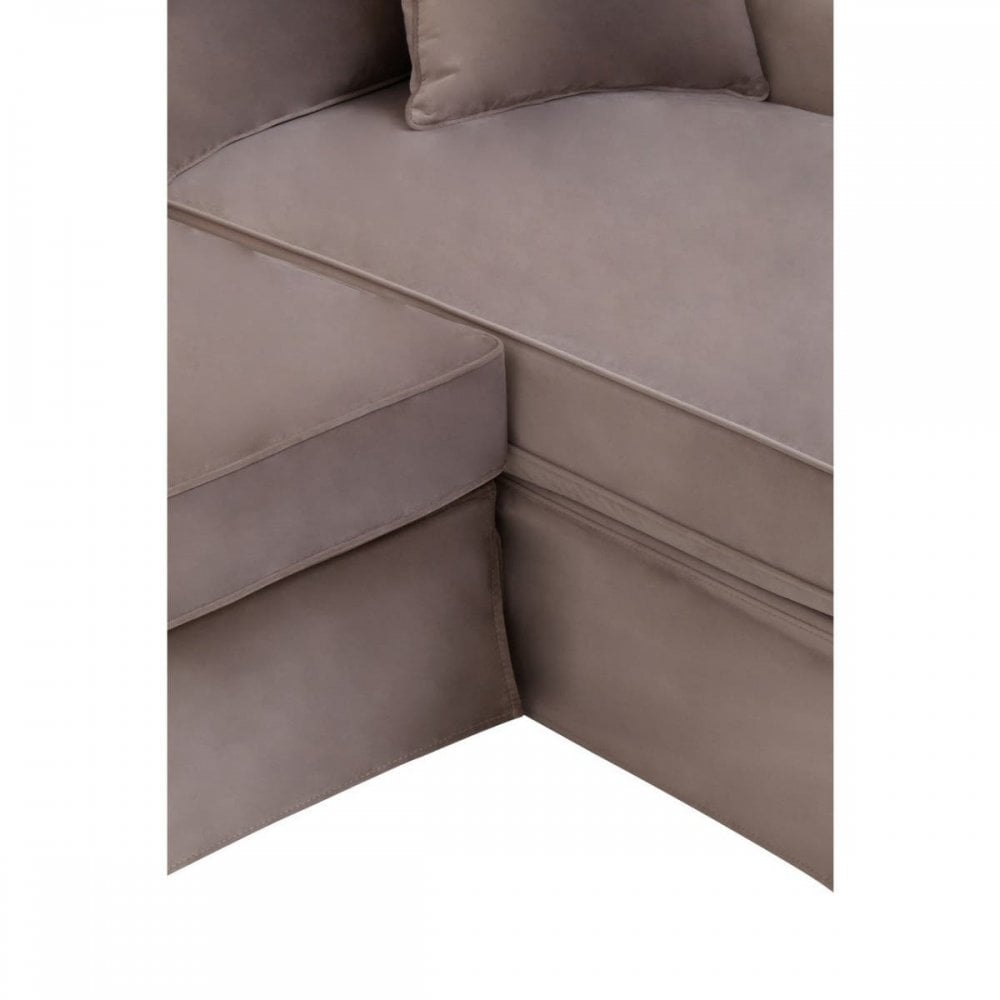 Camden Three Seat Velvet Chaise Sofa