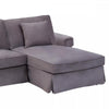 Camden Three Seat Velvet Chaise Sofa
