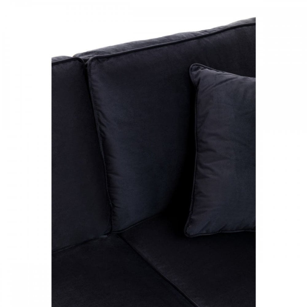 Camden Three Seat Velvet Chaise Sofa