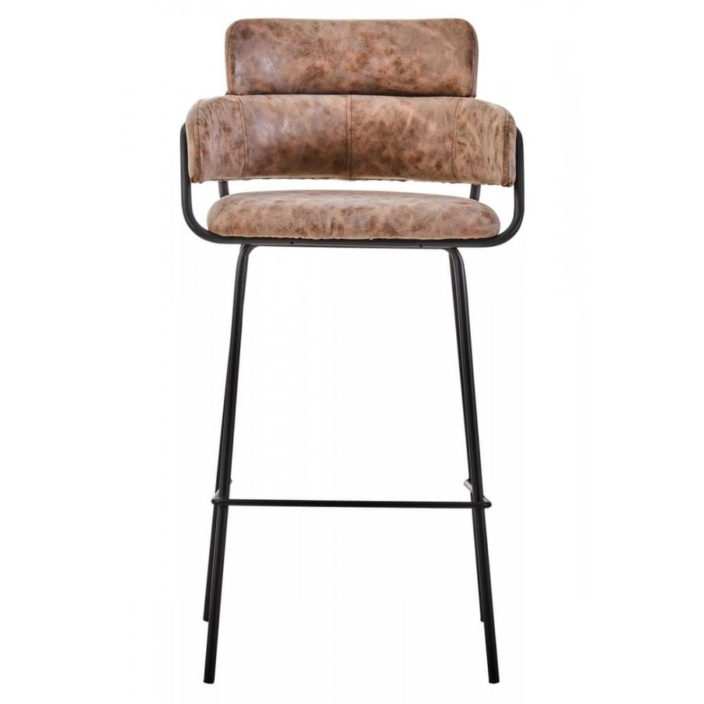 Obsidian Faux Leather Bar Chair