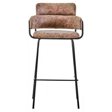 Obsidian Faux Leather Bar Chair