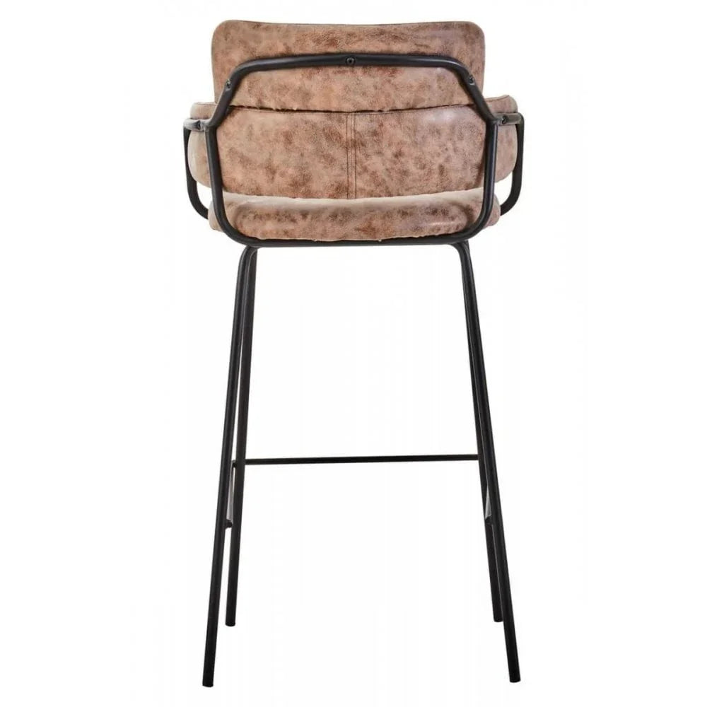 Obsidian Faux Leather Bar Chair