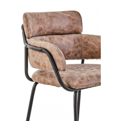 Obsidian Faux Leather Bar Chair