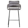 Obsidian Faux Leather Bar Chair