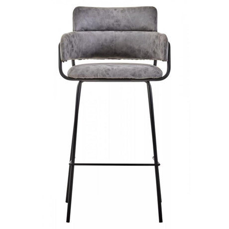 Obsidian Faux Leather Bar Chair