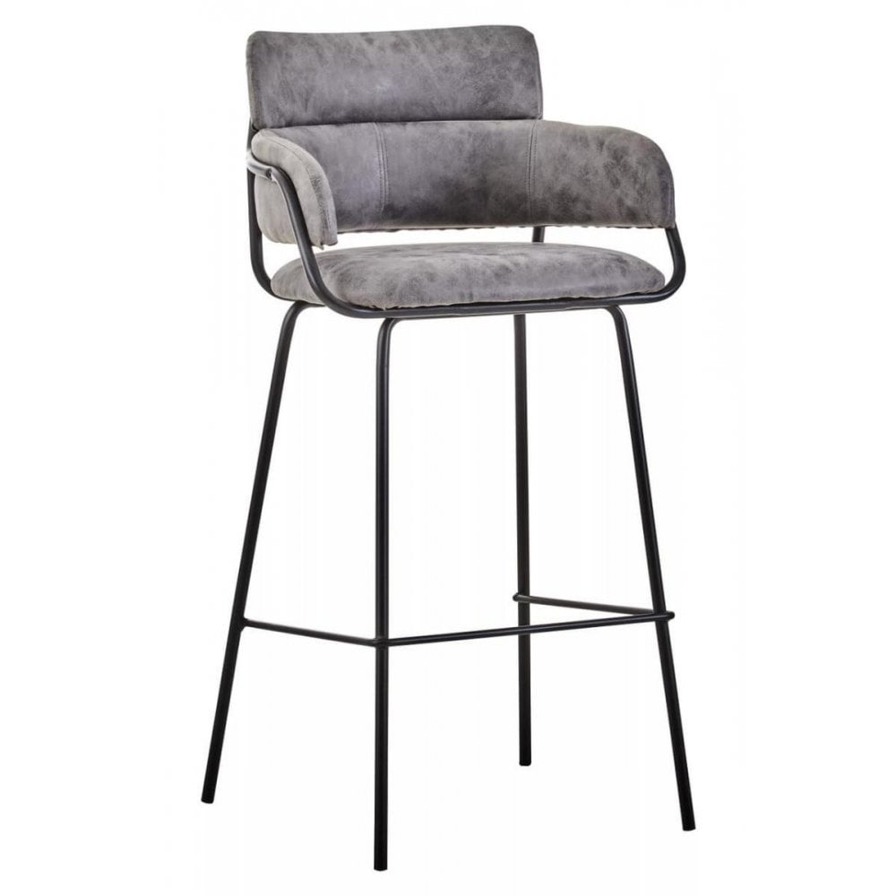Obsidian Faux Leather Bar Chair