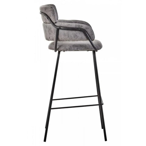Obsidian Faux Leather Bar Chair