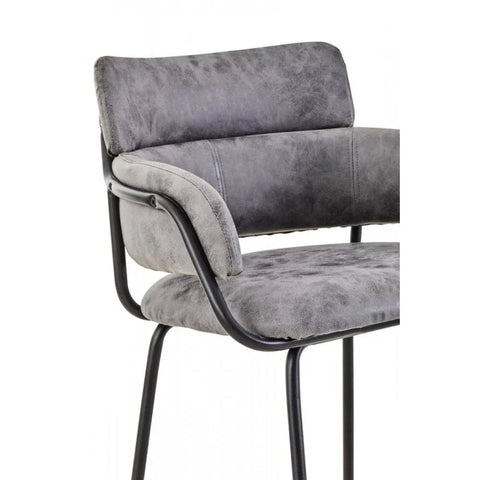 Obsidian Faux Leather Bar Chair