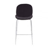 Blush Velvet Chrome Finish Bar Chair