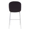 Blush Velvet Chrome Finish Bar Chair