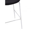 Blush Velvet Chrome Finish Bar Chair