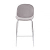 Blush Velvet Chrome Finish Bar Chair