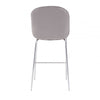 Blush Velvet Chrome Finish Bar Chair