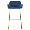 Blush Velvet Low Back Bar Chair