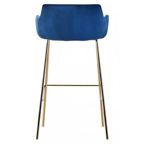 Blush Velvet Low Back Bar Chair