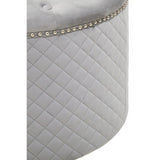 Elara Round Velvet Ottoman