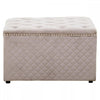 Elara Square Velvet Ottoman