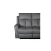 Bergamo Leather 3 Seater Recliner Sofa-Dark Grey