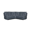 Bergamo Leather Recliner Corner Sofa-Blue Grey