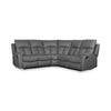 Bergamo Leather Recliner Corner Sofa-Dark Grey