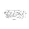Bergamo Leather Recliner Corner Sofa-Dark Grey
