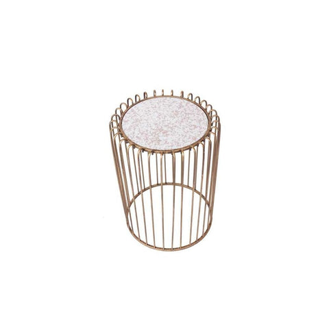 Brass Cage Side Table