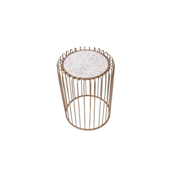 Brass Cage Side Table