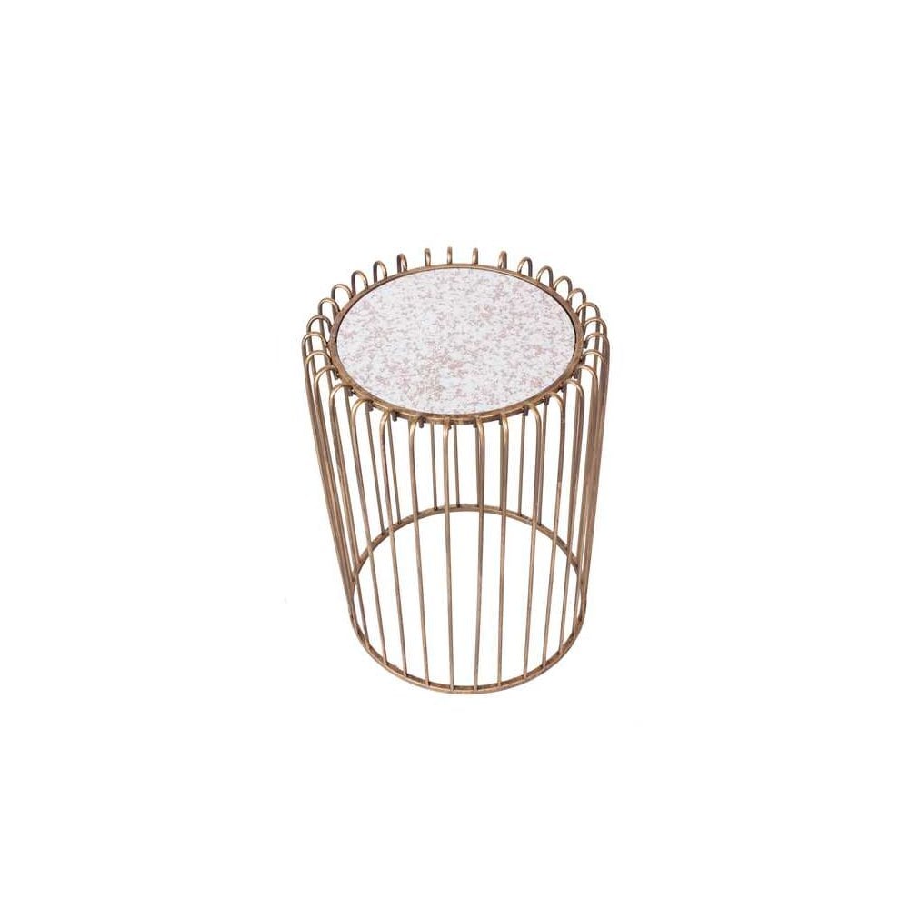 Brass Cage Side Table
