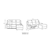 Crosby Corner Recliner - Right - Nutmeg