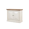 Devon 2 Door Chest - Rustic White /Oak Wash Top