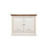 Devon 2 Door Chest - Rustic White /Oak Wash Top