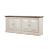 Devon 4 Door Sideboard - Rustic White /Oak Wash Top