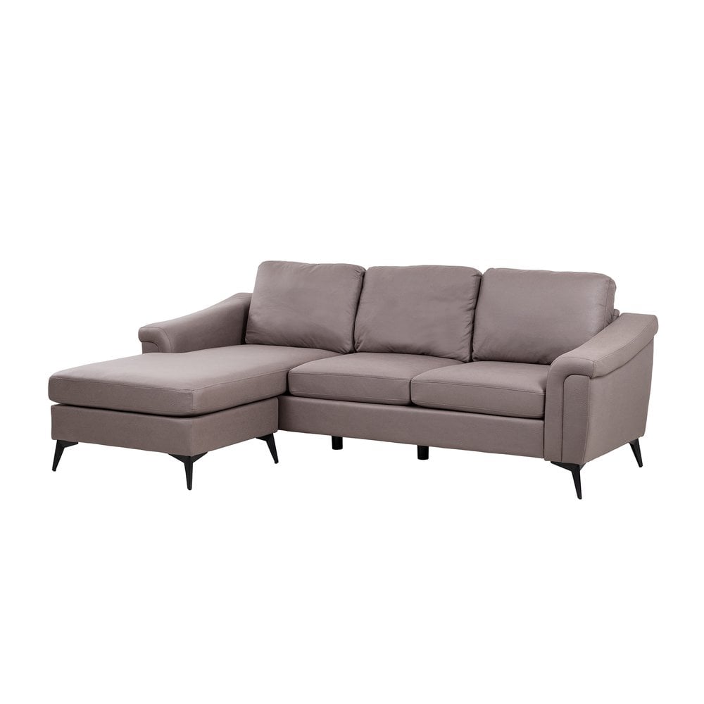 Douglas Corner Sofa-Leather Air-Nutmeg